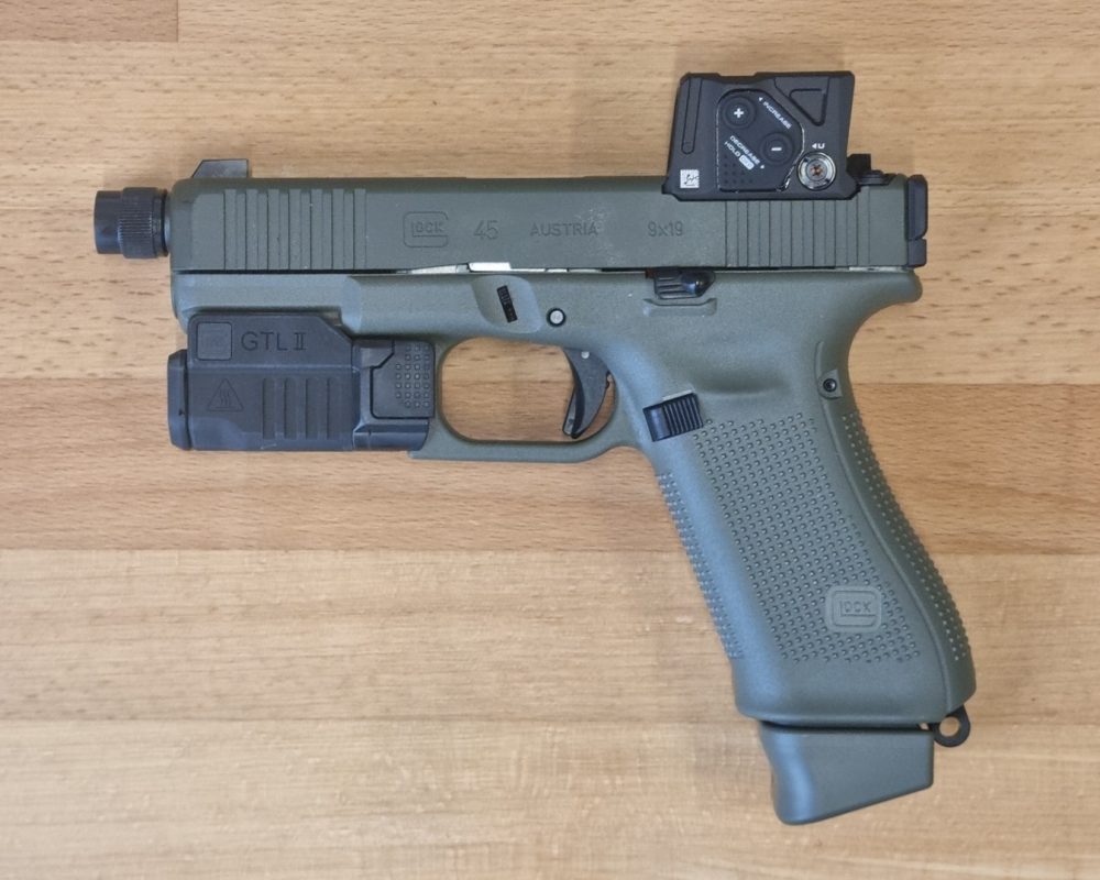 Pistole Glock Mod. 45 Hunter Gen5 Mos08/FS/M13.5x1LH/Green/COA/GTL II